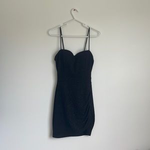 Windsor Black Glitter Mini Dress- M